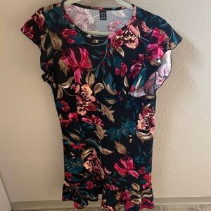 SHEIN Black Floral Print Blouse